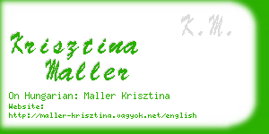 krisztina maller business card